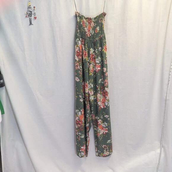 BOG Collective Size Small Green Floral Jumpsuit - Picture 8 of 16